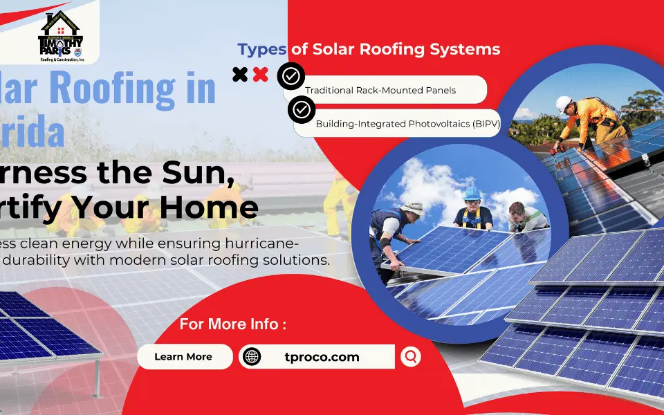 A Florida home featuring robust solar panels and wind-rated mounting systems, blending sustainability with storm protection.