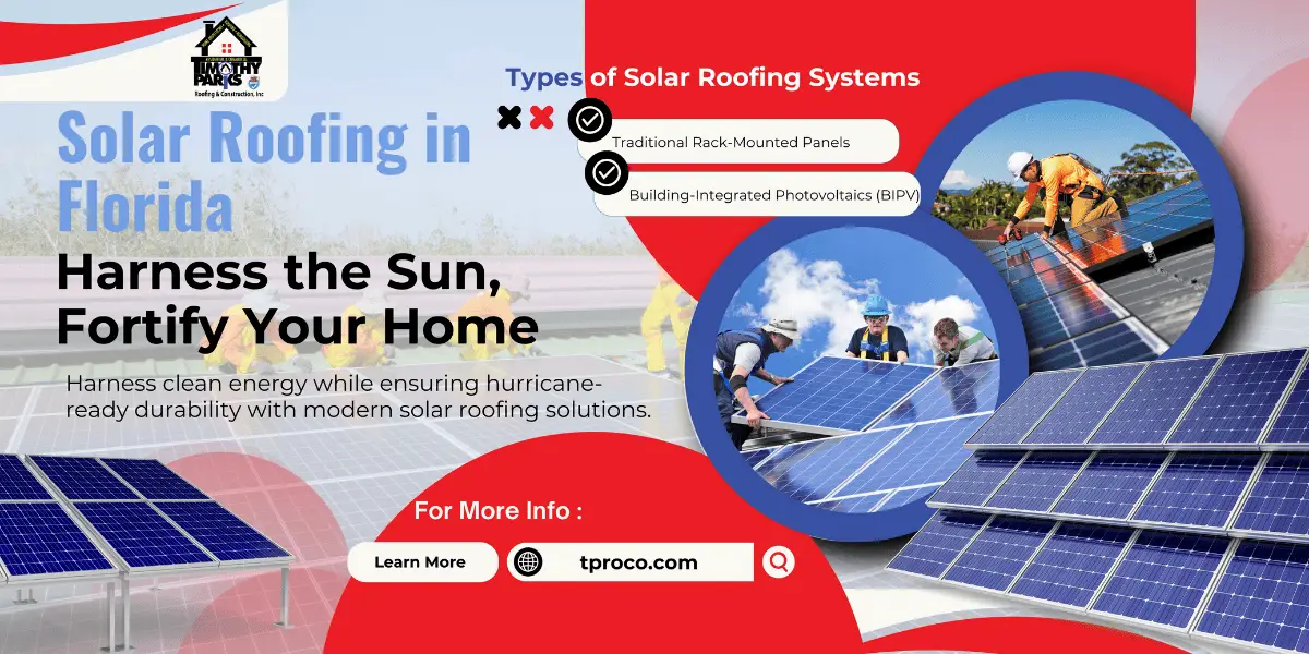 A Florida home featuring robust solar panels and wind-rated mounting systems, blending sustainability with storm protection.