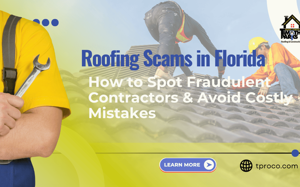 A Florida homeowner scrutinizing roofing documents to avoid scams and ensure a licensed, trustworthy contractor