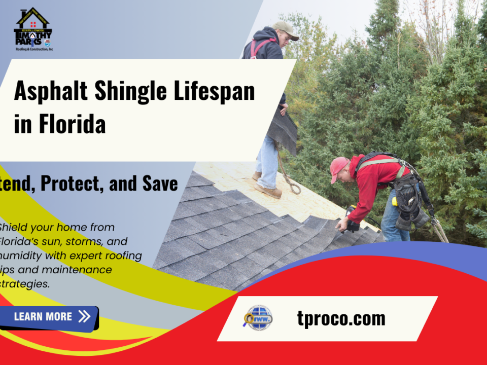 High-quality asphalt shingles on a Florida home, designed to withstand UV rays and tropical storms