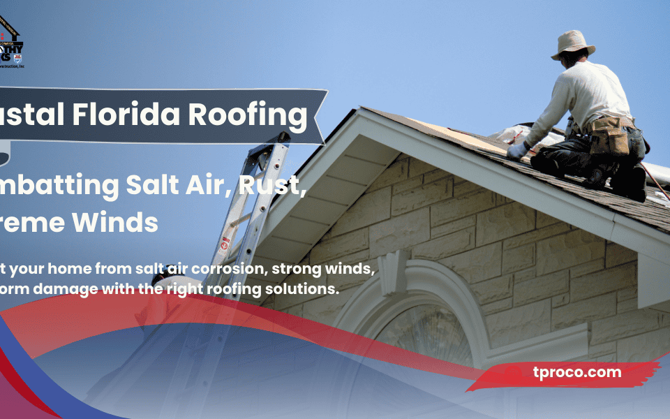 A Florida beachfront home featuring corrosion-resistant roofing designed to handle salt air and high winds.