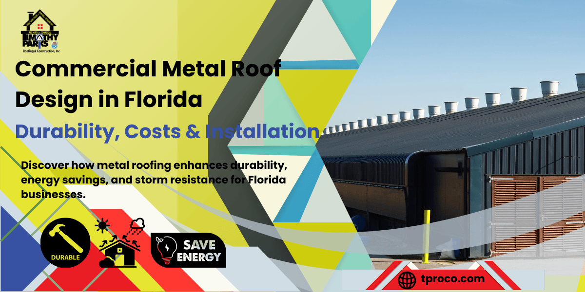 A Florida commercial facility showcasing a robust metal roofing system designed for durability and energy savings.