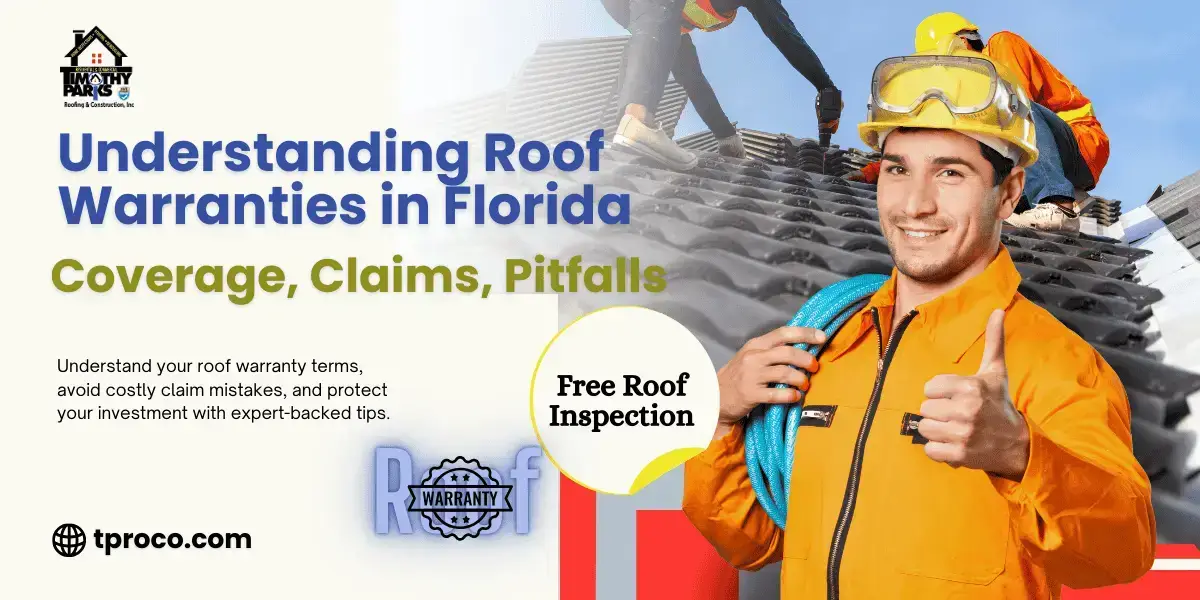 A Florida homeowner carefully reading a roof warranty certificate to understand coverage details and claim procedures - Timothy Parks Roofing & Construction Inc A Florida homeowner carefully reading a roof warranty certificate to understand coverage details and claim procedures.