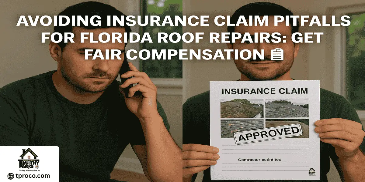 Florida homeowner holding an approved roof insurance claim with complete photo proof and contractor estimates after storm damage - Timothy Parks Roofing & Construction Inc Florida homeowner holding an approved roof insurance claim with complete photo proof and contractor estimates after storm damage.