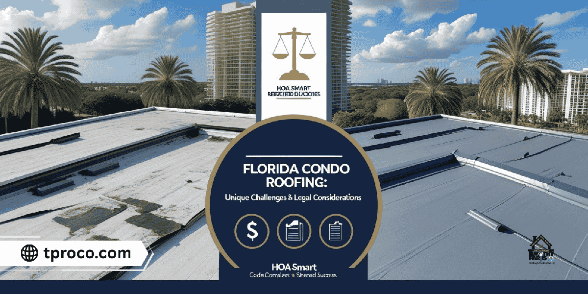 Florida condo building with a fully restored, code-compliant roof installed through HOA collective agreement.