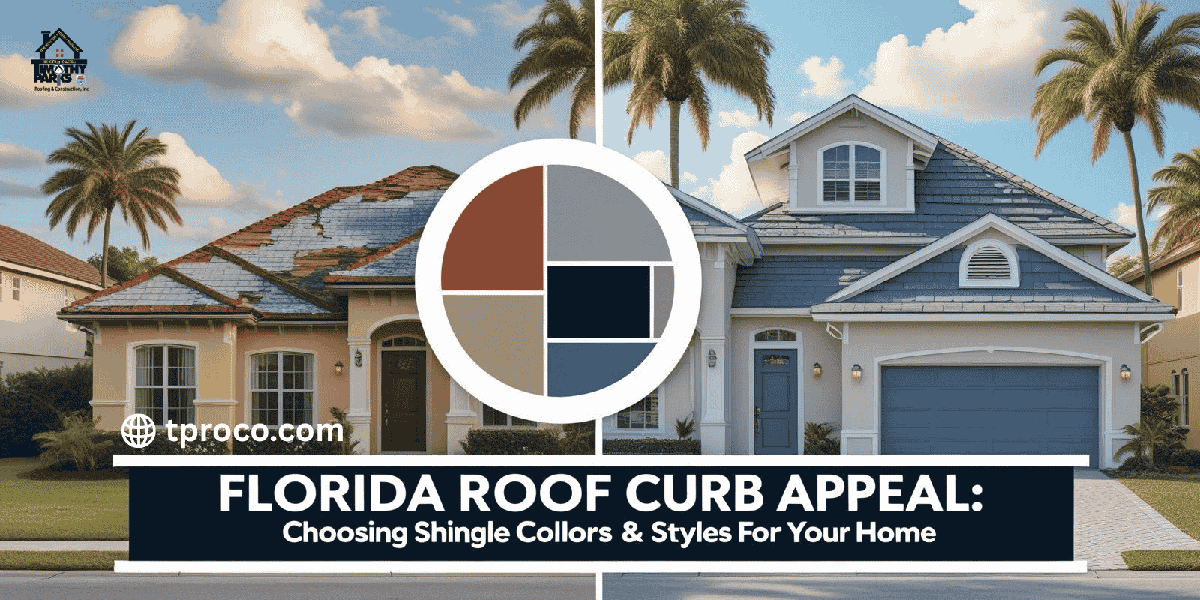 Florida home after shingle upgrade, now showcasing coordinated architectural shingles that enhance the home’s exterior appeal.
